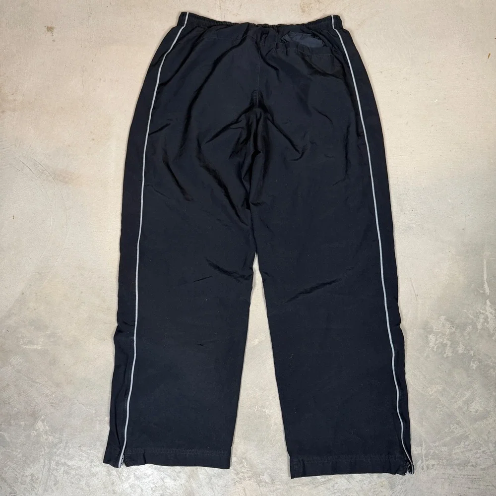 Nike Mens Black Nylon Mesh Lined Track Pants Large Windbreaker Swoosh RN 56323
